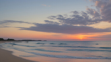 Framed beach sunset image for file submission on the website. 