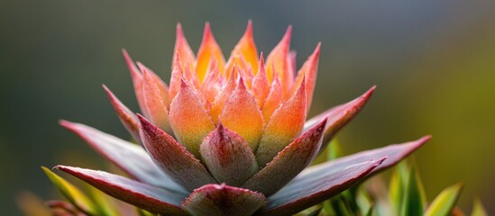 Obraz premium Aesthetic close-up of a vibrant succulent plant showcasing intricate textures and colors in a natural setting in New Zealand.