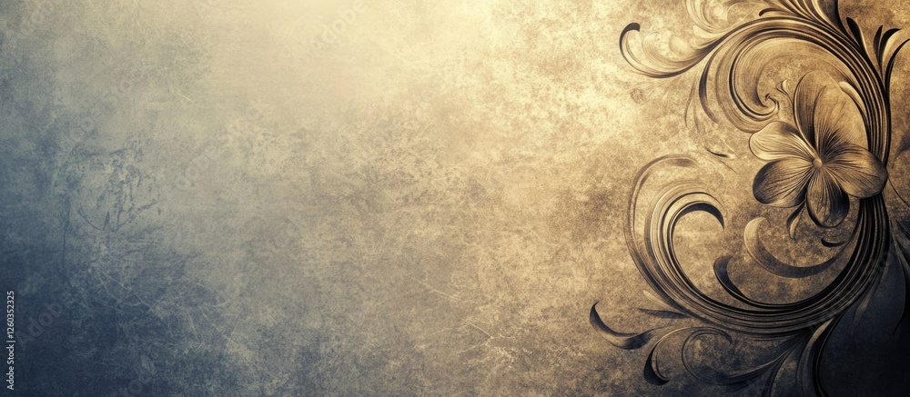 Aufkleber elegant abstract background with floral patterns and soft gradient tones, ideal for text overlay and