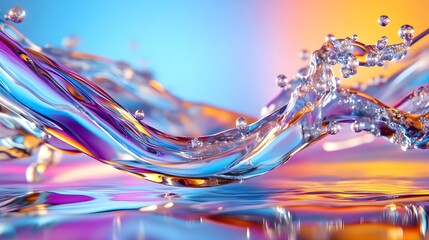 Vibrant Water Splash, Abstract Background - Abstract art