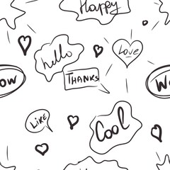 Pattern of text messages icons 