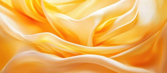 Fototapeta premium Yellow Satin Fabric Texture Silk Waves Background Abstract Design