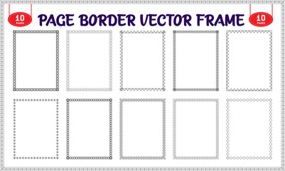 Edge vector pages for children's worksheets