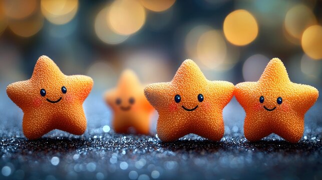 Adorable Smiling Stars: Cute Friendship, Happiness, and Joyful Whimsy