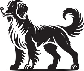 Obraz premium dog silhouette victor design isolated on the white background.