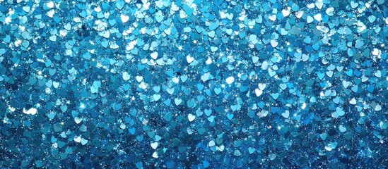 Glittering turquoise blue abstract background with a mesmerizing sparkle effect ideal for creative designs and festive themes.