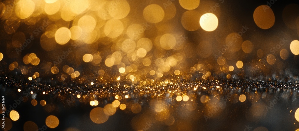 Aufkleber abstract golden bokeh background with shimmering lights and sparkling texture creating a dreamy and 