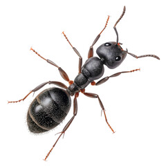 Rare Pavement Ant in isolate white background