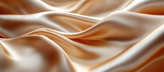 Fototapeta premium Elegant golden silk texture for luxurious backgrounds suitable for weddings, events, and vintage-themed designs in a sepia-toned style.
