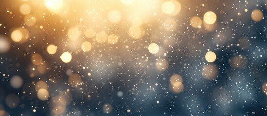 Obraz premium Elegant silver and gold bokeh background with sparkling lights and depth for creative projects and festive themes.