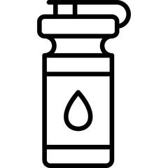 Water Bottle Icon Vector Element