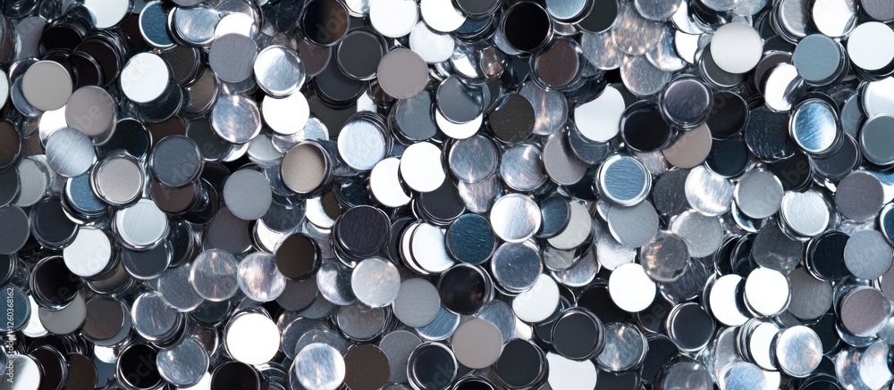 Aufkleber shimmering silver sequin background texture with reflective circular patterns for stylish design pro