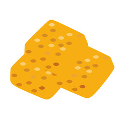 fried tempeh vector illustration. tempe goreng. Indonesian food culinary. Indonesian snack