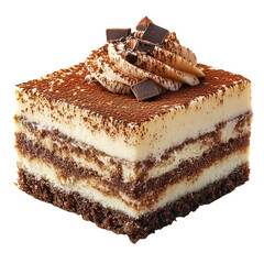 Tiramisu isolated on transparent background