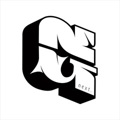 isometric next generation stack typography