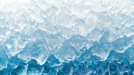 Obraz premium Abstract icy background with ice crystals and frost patterns in cool whites and blues, emphasizing cold and winter themes. Ideal for seasonal and winter-themed projects.