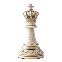 Beautiful Designed Queen chess piece in transparent background