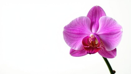 Freshly picked orchid on white background with clipping path, petals, flower