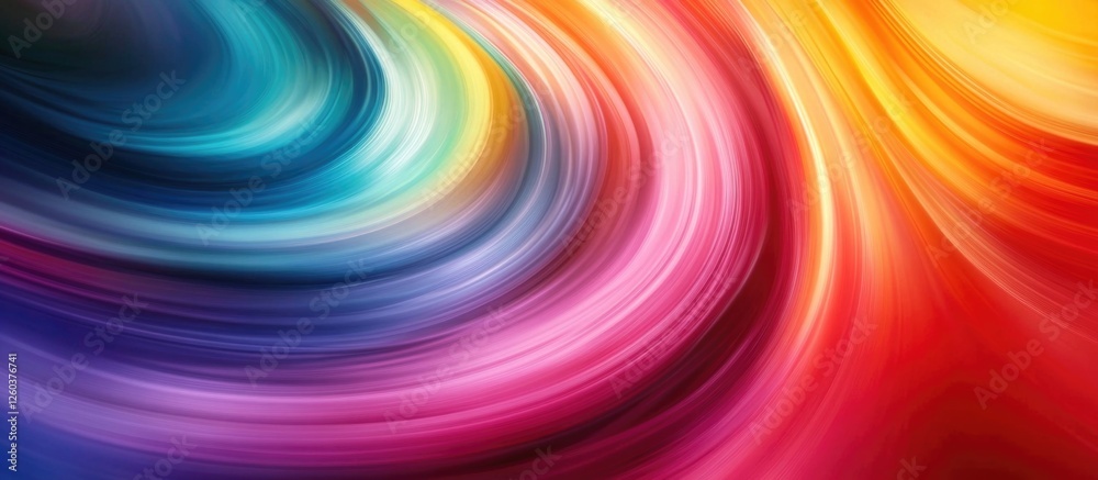Fototapete Colorful gradient abstract background with smooth luminous curves and dynamic flow effects for creative design projects.