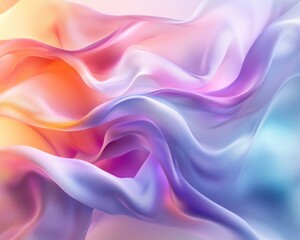 Obraz premium Abstract iridescent motion waves background with iridescent motion waves and fluid color shifts. Emphasizing dynamic flow and artistic brilliance, ideal for modern designs and vibrant visuals.