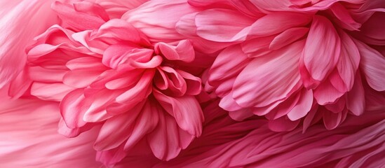 Fuchsia Cosmos Flowers Macro Background Detailed Close-Up of Vibrant Petals and Textures in a Soft Focus Setting