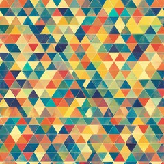 Fototapeta premium Dynamic colorful triangle pattern design creative studio digital artwork modern aesthetic top-down view trendy concept