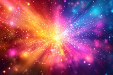 Obraz premium Abstract luminous color bursts background with luminous color bursts and dynamic light effects. Emphasizing vibrant energy and modern design, ideal for contemporary art and vibrant visuals.