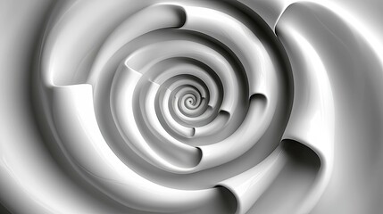 Fototapeta premium Abstract White Spiral: Modern Geometric Design Background. Perfect for Wallpaper, Digital Art, and Graphic Design Projects.
