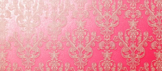 Luxurious Thai Silk Pink Ornamental Pattern with Romantic Elegance and Silky Abstract Background Design