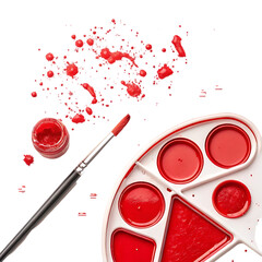 Red Palette in isolate white background
