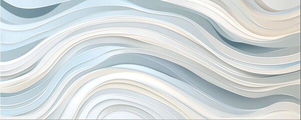 Fototapeta premium Abstract Wavy Lines Soft Pastel Blue and White Swirls Elegant Background Texture