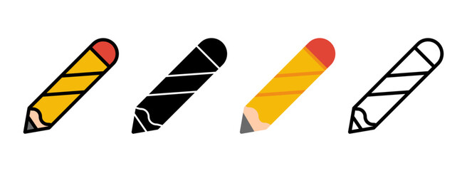 set of Pencil Icon