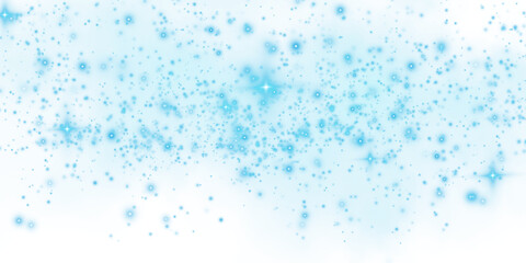 Fantastic blue smoke background. Magic blue smoke with glitter and small particles of twinkling stars. Fog with luminous particles. Blue vapor with stardust. Morning fog over land or water surface PNG