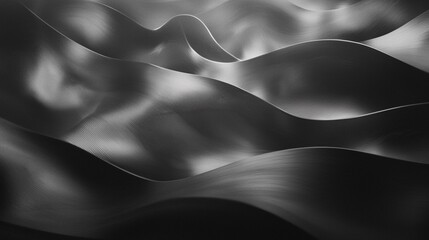 Obraz premium Black and white abstract background with wavy lines that create a sense of movement and depth.