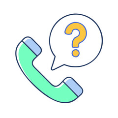 phone with question mark icon, phone with question mark vector illustration-phone with question mark perfect for phone with question mark logos and icons