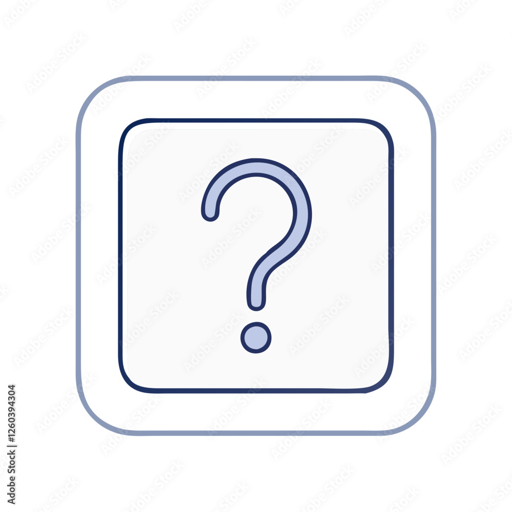 Poster question mark in a square icon, question mark in a square vector illustration-question mark in a squ
