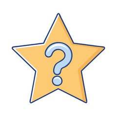 question mark in a star icon, question mark in a star vector illustration-question mark in a star perfect for question mark in a star logos and icons