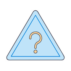 question mark in triangle icon, question mark in triangle vector illustration-question mark in triangle perfect for question mark in triangle logos and icons