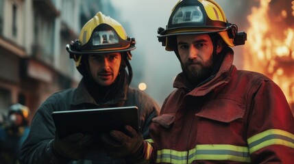 Fototapeta premium Unsung Heroes: The Everyday Sacrifices of Firefighters in Keeping the World Safe