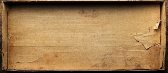 Weathered cardboard box texture with empty space for promotional or informational text background design