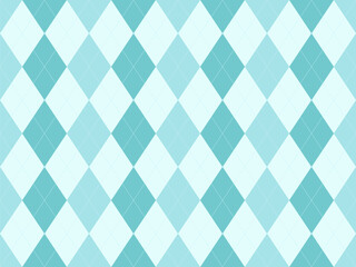 Serene aqua and white argyle pattern.  Elegant, minimalist design perfect for backgrounds, websites, or textile projects.  Subtle texture adds visual interest.