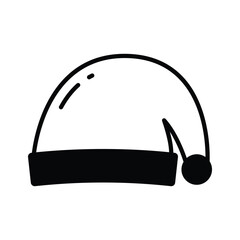 Classic Santa hat with pom pom, festive headwear