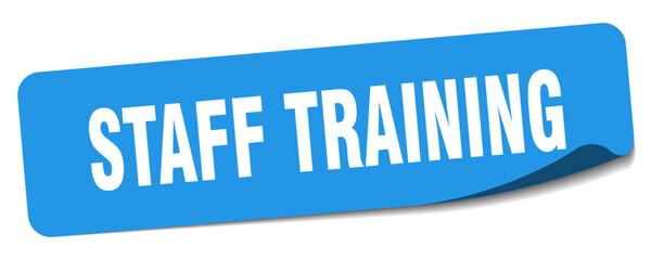 staff training sticker. staff training label