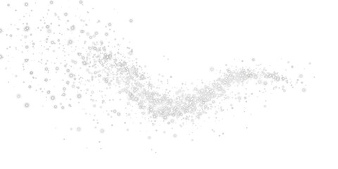 Obraz premium Fantastic white smoke background. Magic white smoke with glitter and small particles of twinkling stars. Fog with luminous particles. White vapor with stardust. Morning fog over land or water. PNG.