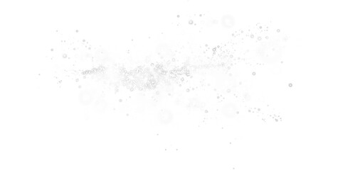 Fantastic white smoke background. Magic white smoke with glitter and small particles of twinkling stars. Fog with luminous particles. White vapor with stardust. Morning fog over land or water. PNG.