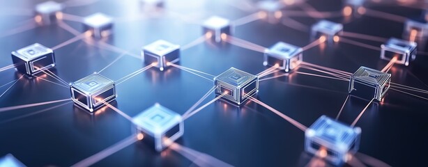 Abstract digital network connection concept.