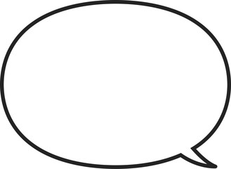 ベクターのふきだし　単体　イラスト　白黒　右　左　Simple speech bubble.