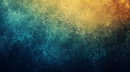 Fototapeta premium Deep Teal and Gold Abstract Textured Background with a Soft Atmospheric Gradient