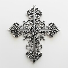 Intricate Celtic Knot Cross: Ornate and Detailed Symmetrical Design