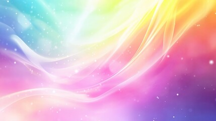 Vibrant rainbow colors blending softly in a fantasy backdrop with ample space for personalized text or message.